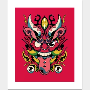 Oni Daruma Posters and Art